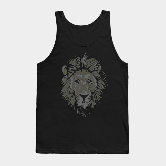 Lion Head Tank Top by Designious